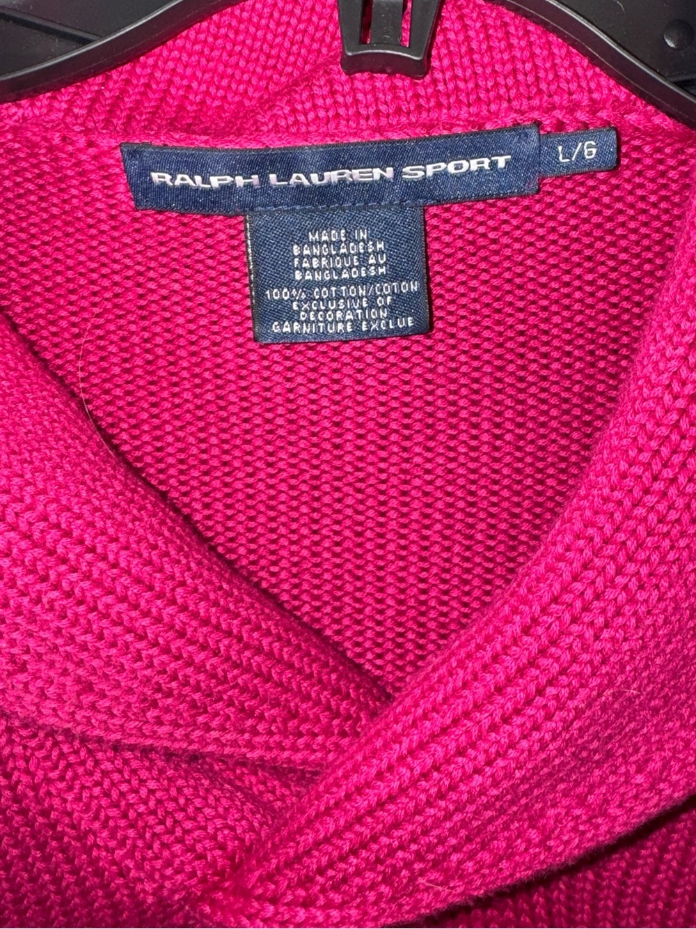 Ralph Lauren Sport Pink Shawl Collar Sweater Fitted Small Y2K Preppy - Picture 2 of 5